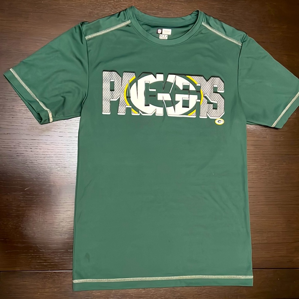 Mens NFL Team Apparel Packers Short Sleeved TX3 Cool Size Small